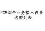 PCM綜合業(yè)務(wù)接入設(shè)備選型列表